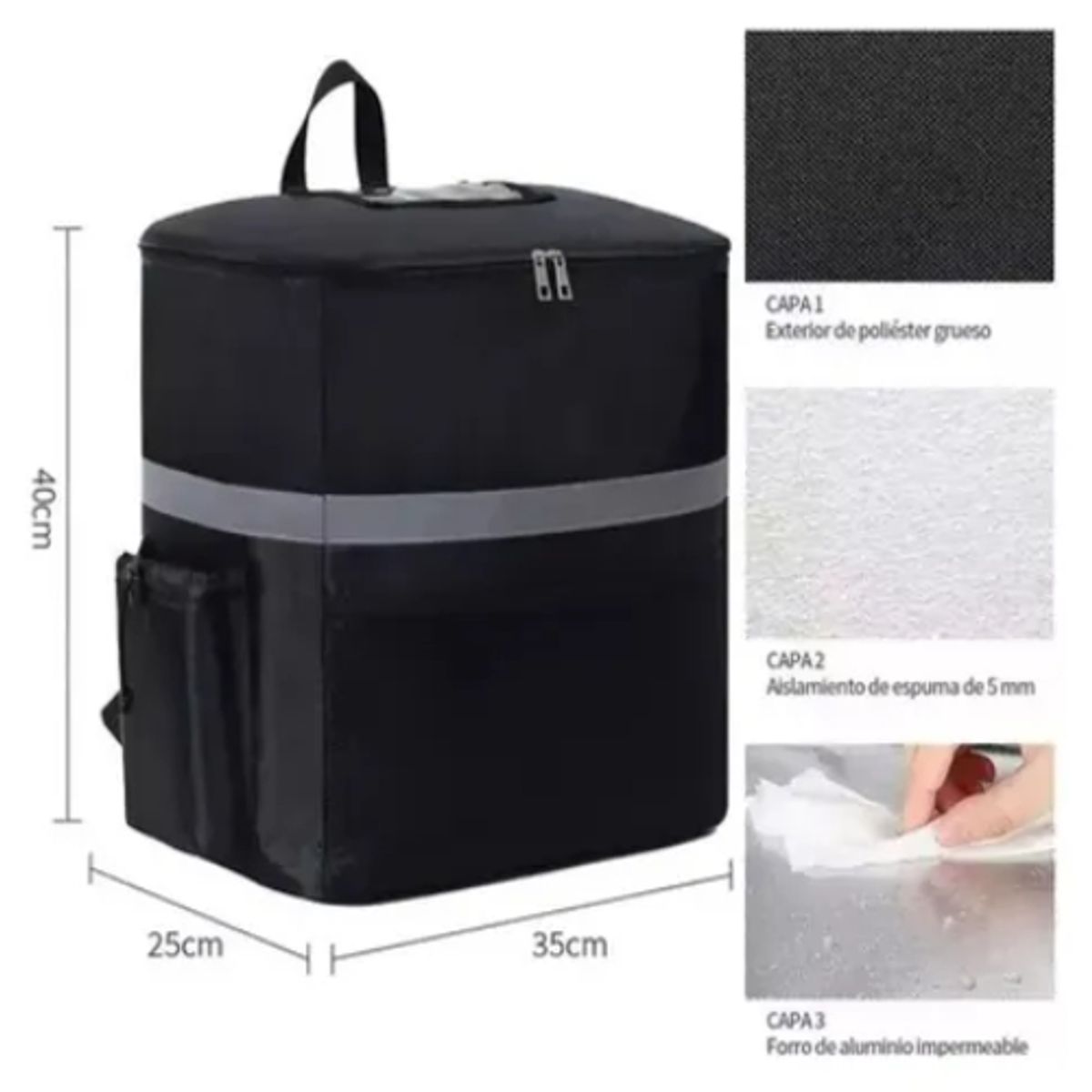 GENERICO - Mochila Termica Multifuncional Delivery Repartidor Uber Tipo
