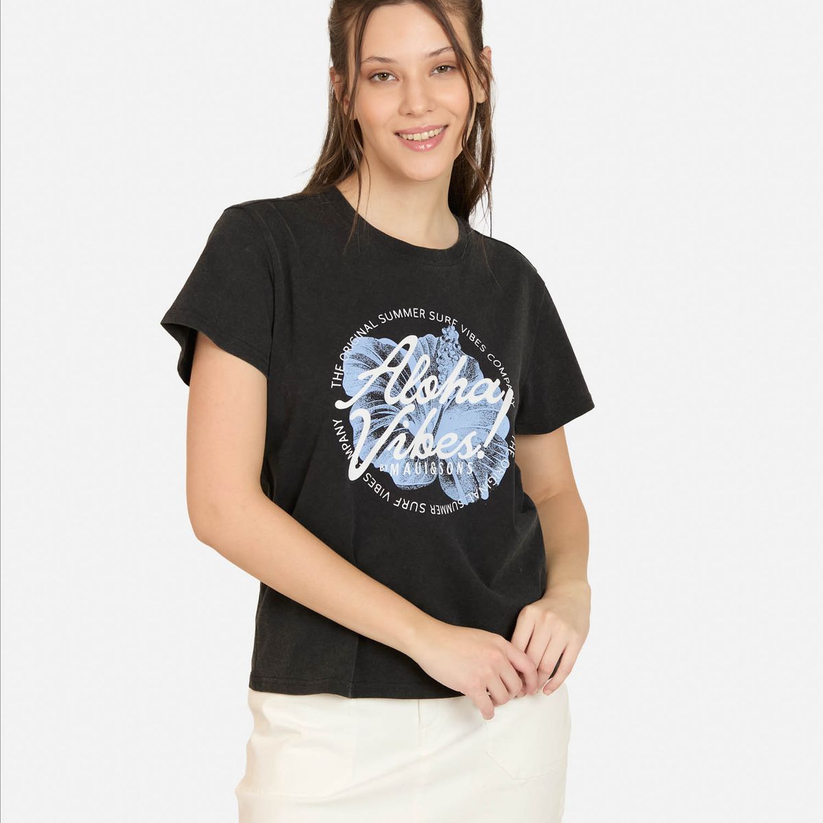 MAUI AND SONS - Polera MC Maliva Negro Mujer Maui And Sons - Negro