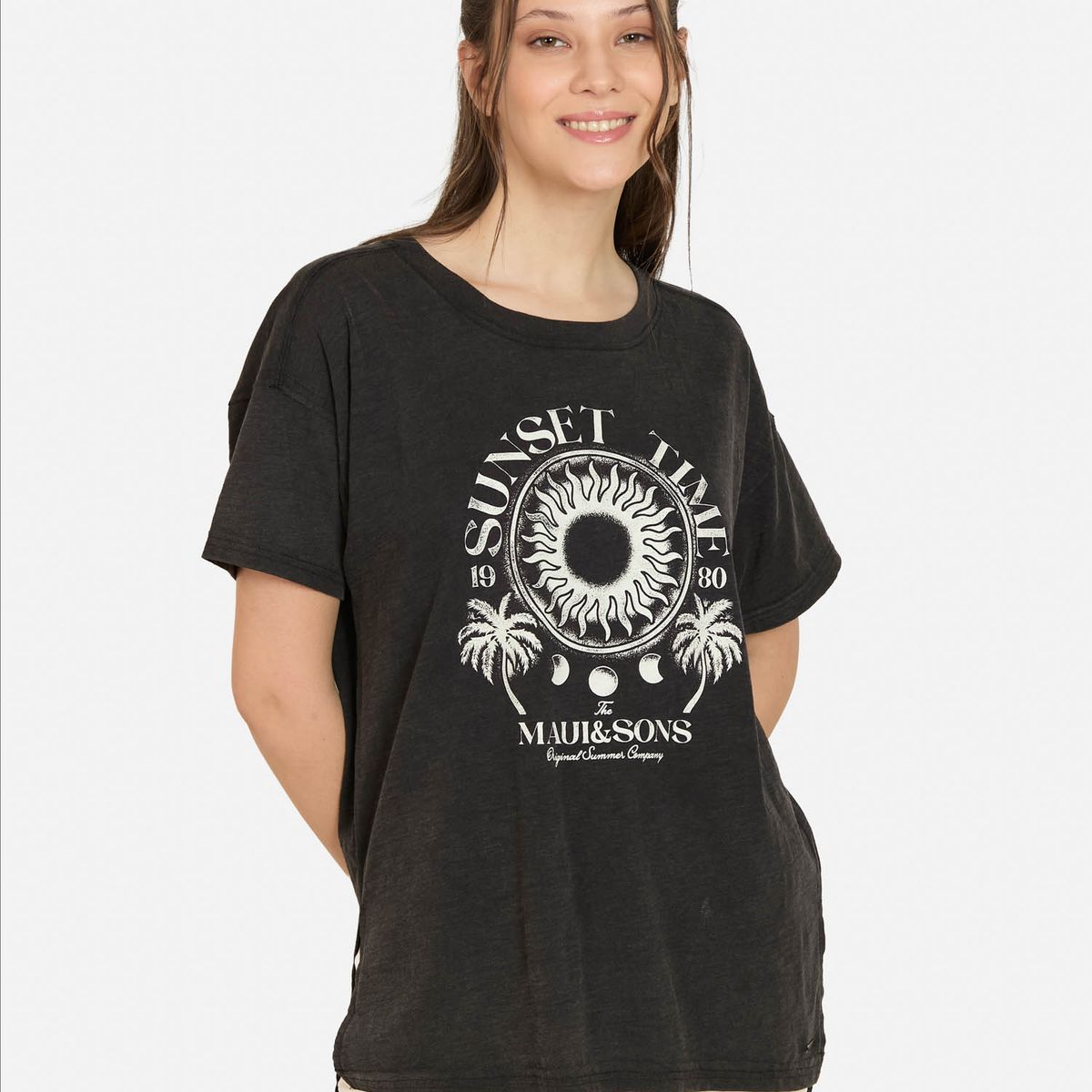 MAUI AND SONS - Polera MC Sirene Negro Mujer Maui And Sons - Negro