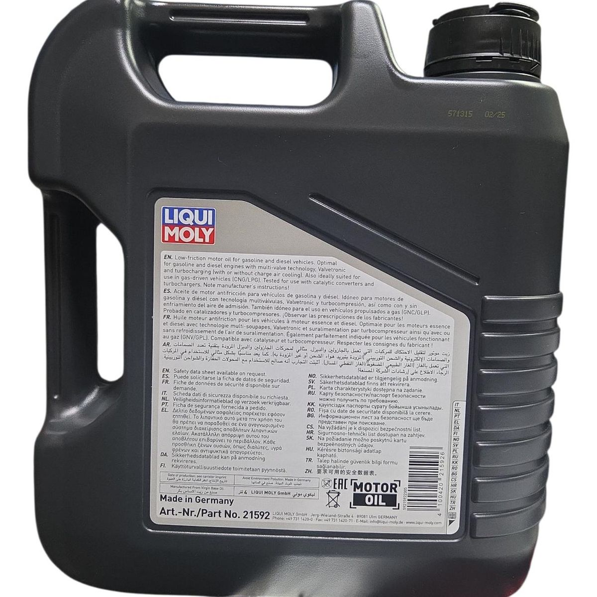 LIQUI MOLY - Aceite Para Motor 5w 30 Liqui Moly Leichtlauf Sintetico 4l