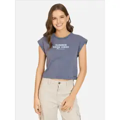 MAUI AND SONS - Polera MC Aurelix Azul Mujer - Azul