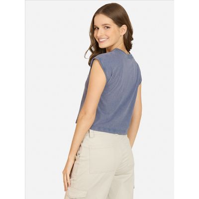 Imagen 2 del producto Polera MC Aurelix Azul Mujer - Azul