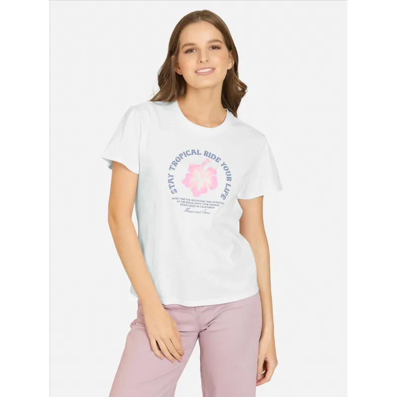 MAUI AND SONS - Polera MC Kailoa Blanco Mujer Maui And Sons - Blanco
