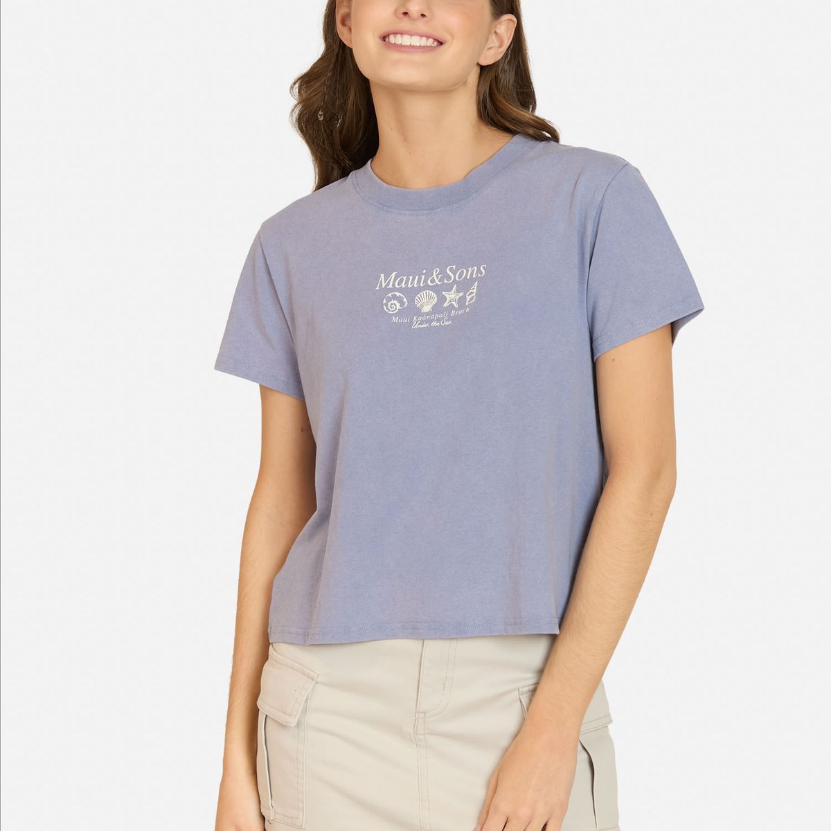 MAUI AND SONS - Polera MC Coralia Azul Mujer Maui And Sons - Azul