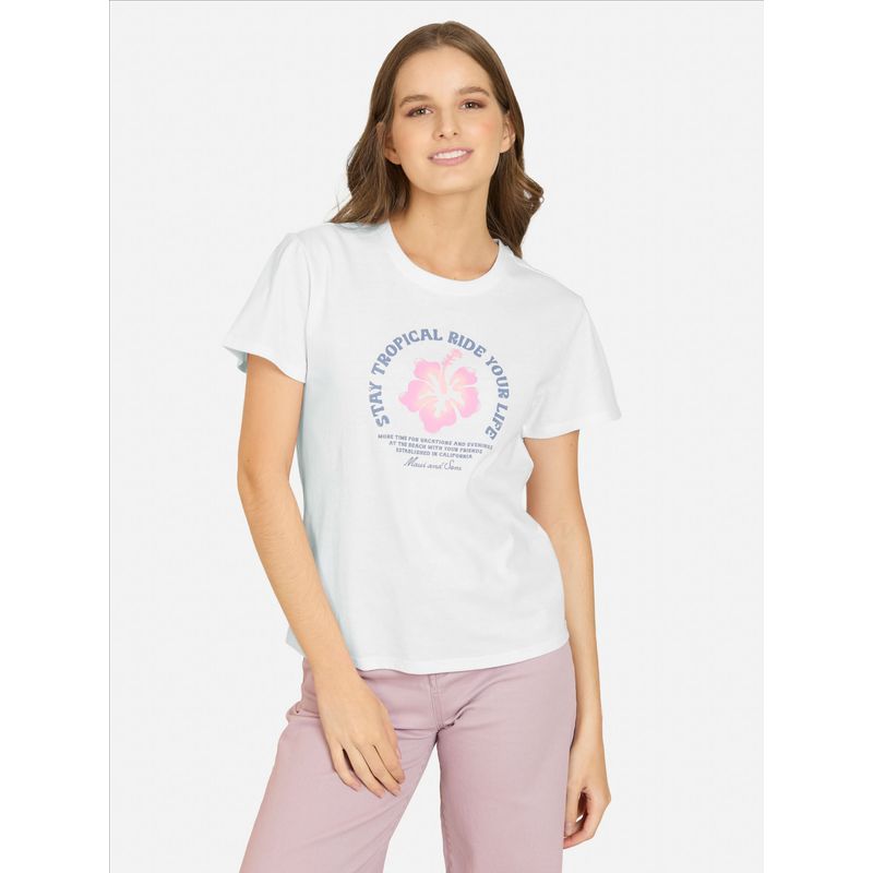 MAUI AND SONS - Polera MC Kailoa Blanco Mujer Maui And Sons - Blanco