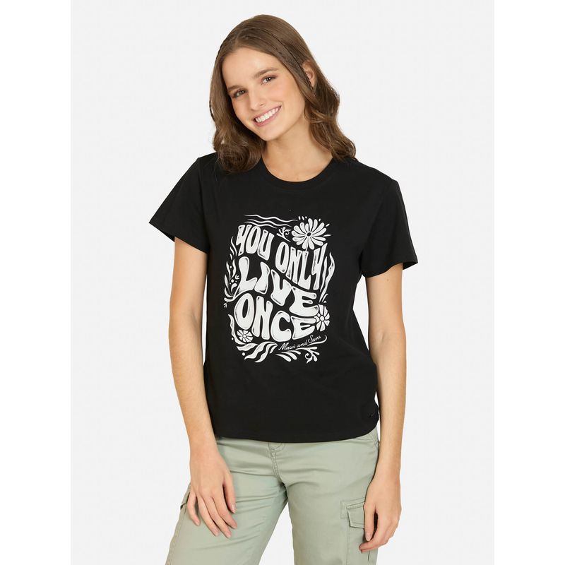 MAUI AND SONS - Polera MC Kailoa Negro Mujer Maui And Sons - Negro