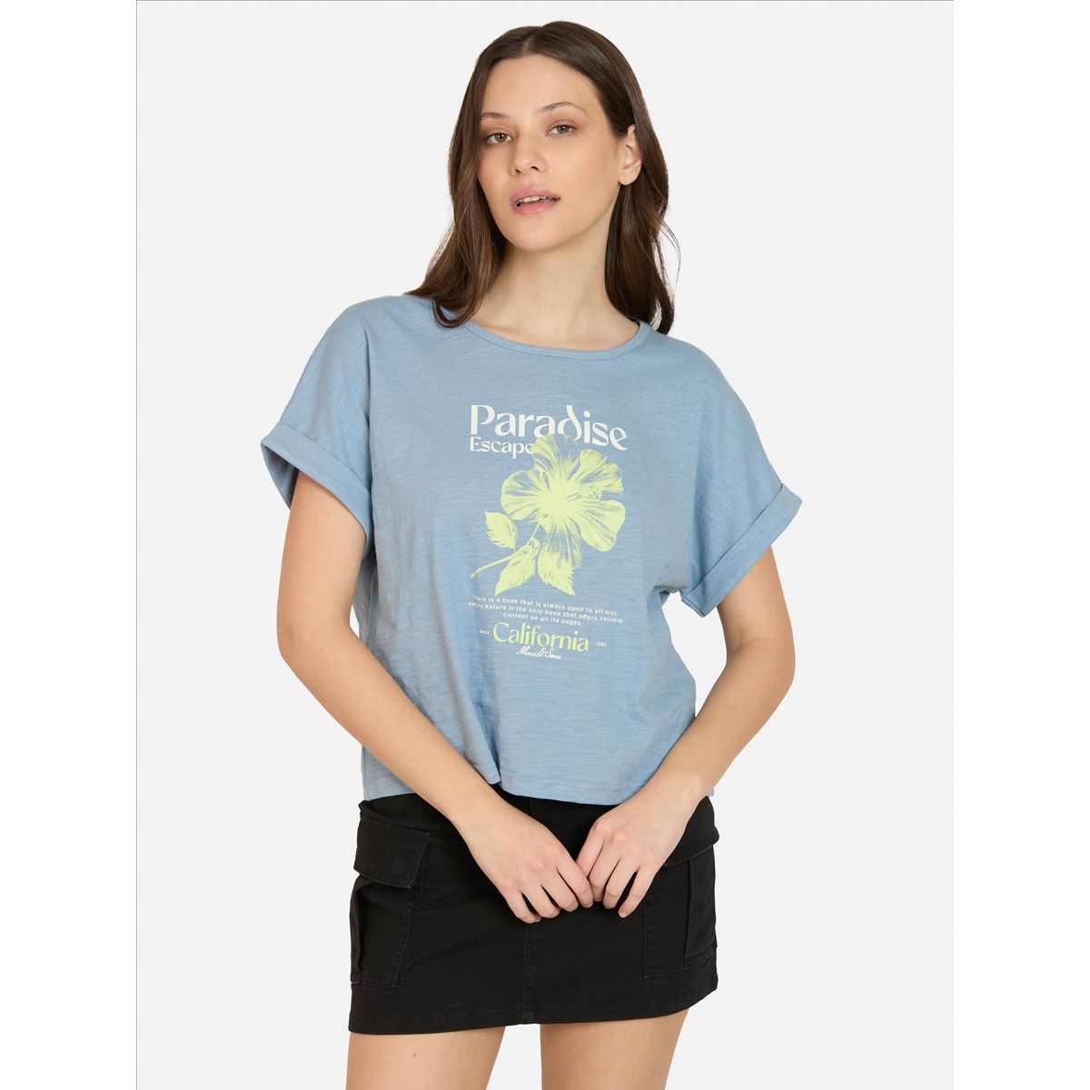 MAUI AND SONS - Polera MC Lunara Azul Mujer Maui And Sons - Azul