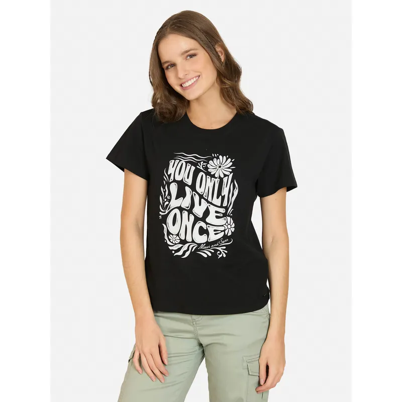 MAUI AND SONS - Polera MC Kailoa Negro Mujer Maui And Sons - Negro