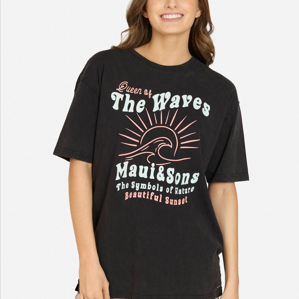 MAUI AND SONS - Polera MC Myrali Negro Mujer Maui And Sons - Negro