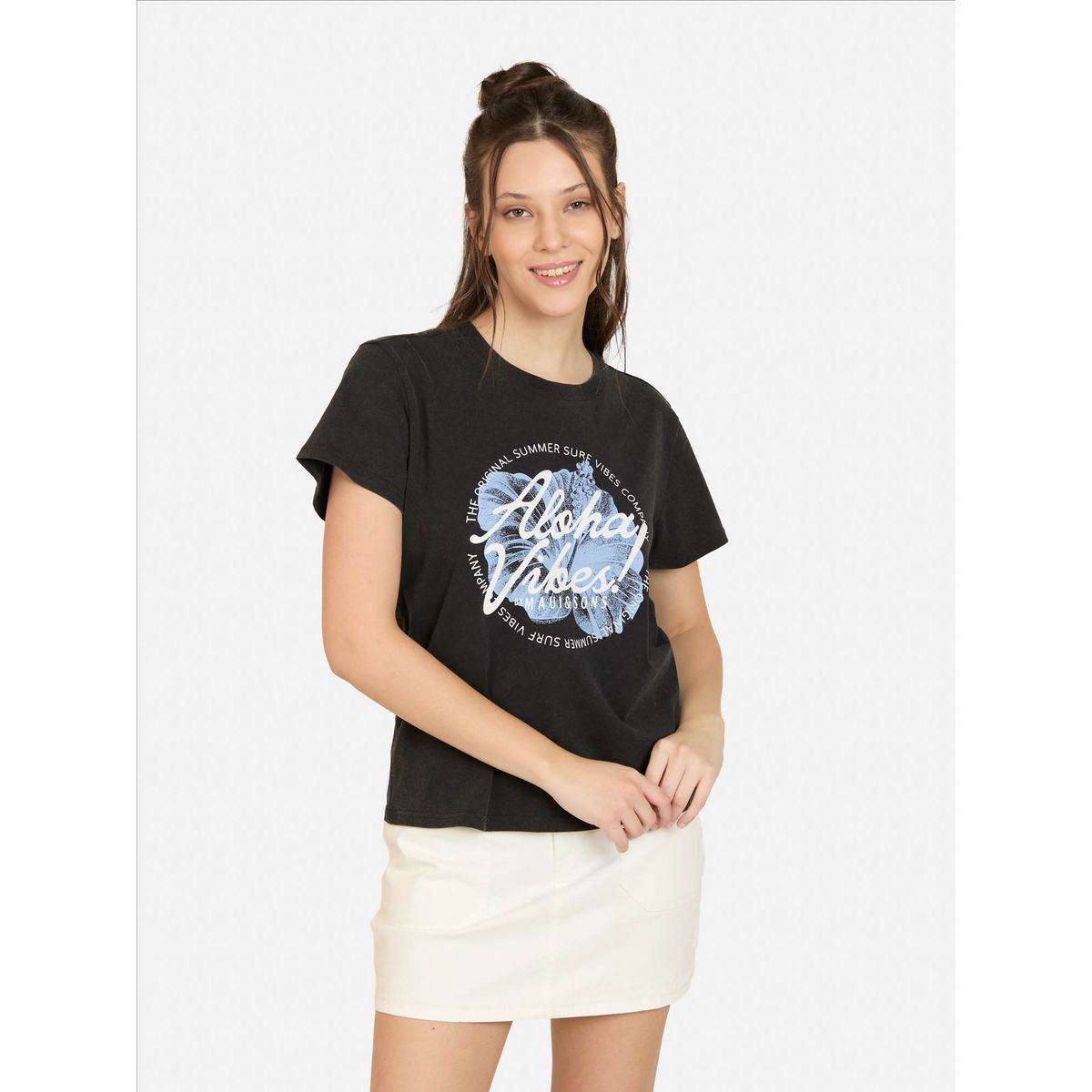 MAUI AND SONS - Polera MC Maliva Negro Mujer Maui And Sons - Negro