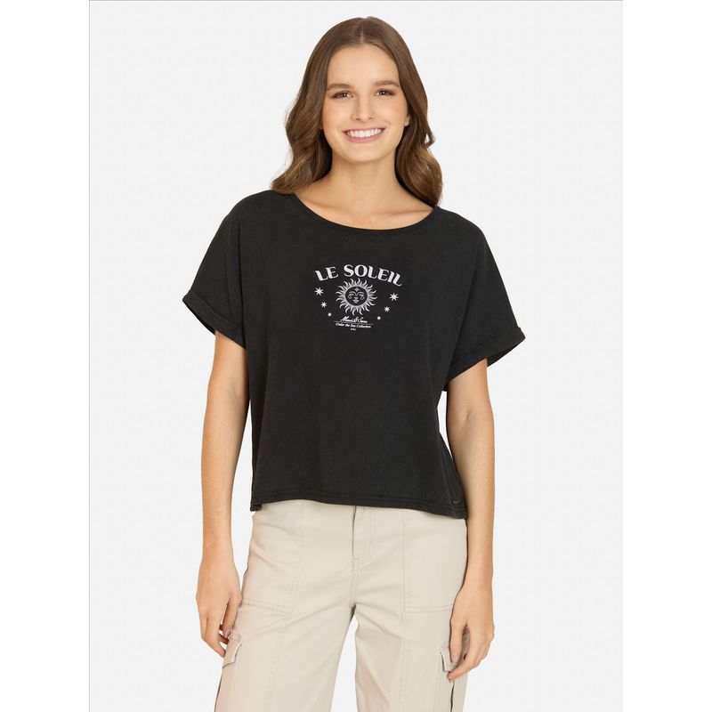 MAUI AND SONS - Polera MC Nairu Negro Mujer Maui And Sons - Negro