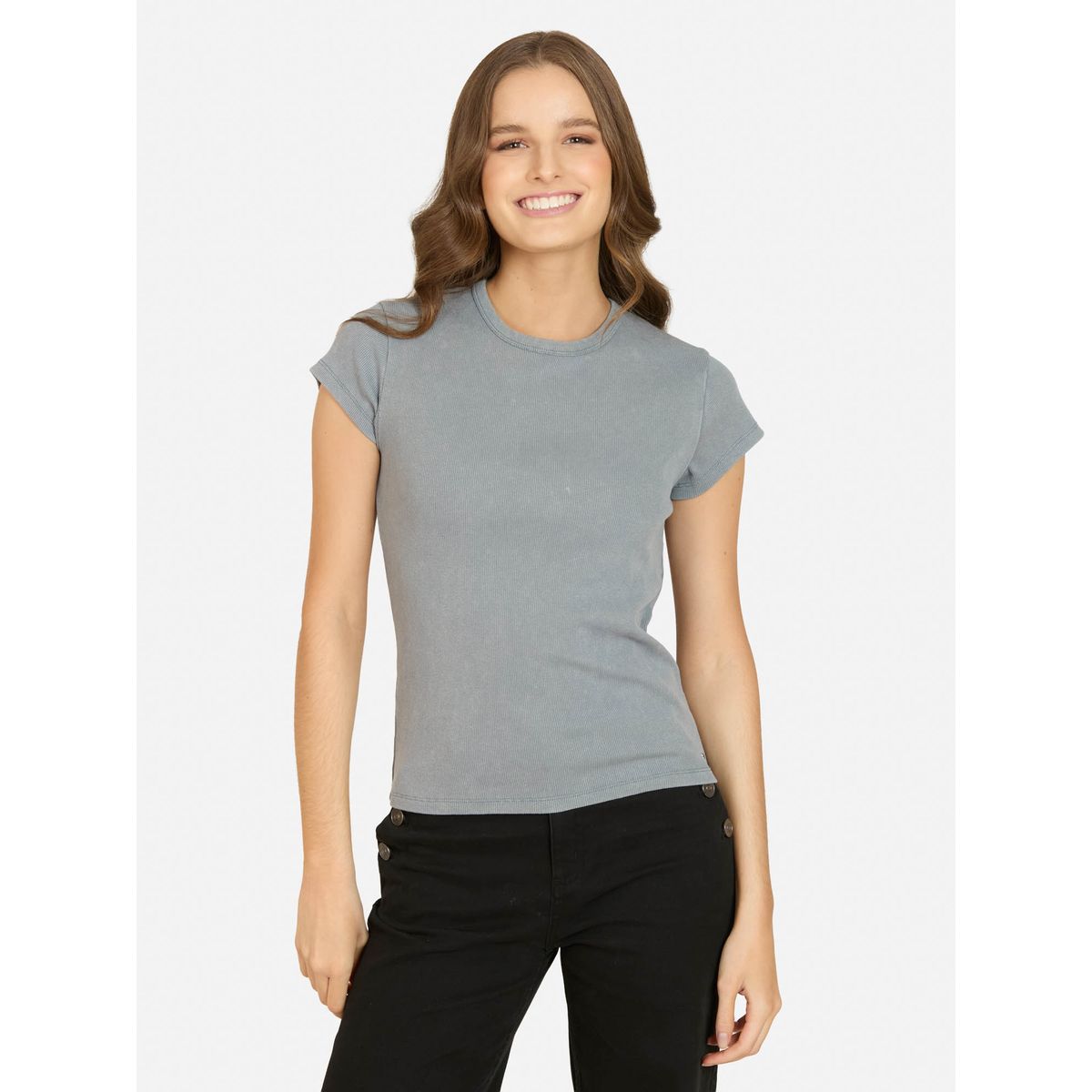 MAUI AND SONS - Polera MC Oceara Gris Mujer Maui And Sons - Gris