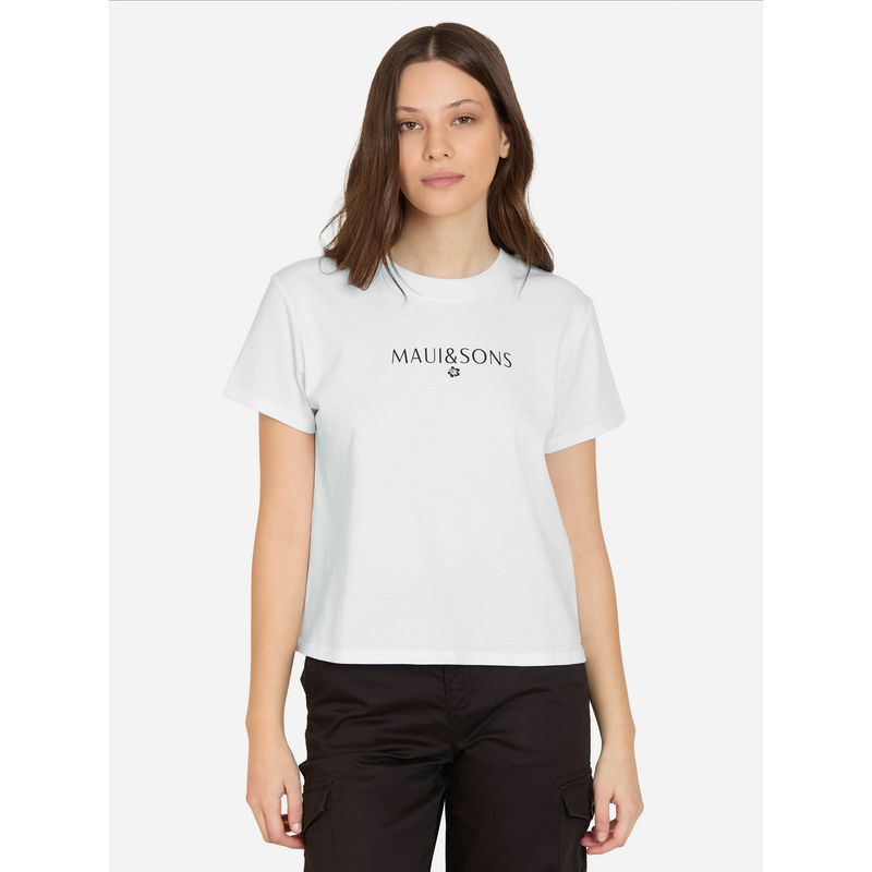 MAUI AND SONS - Polera MC Trinsea Blanco Mujer Maui And Sons - Blanco