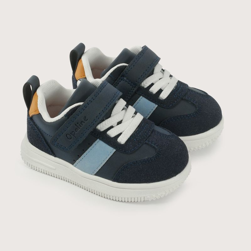 OPALINE - Zapatilla velcro azul de niño 40538