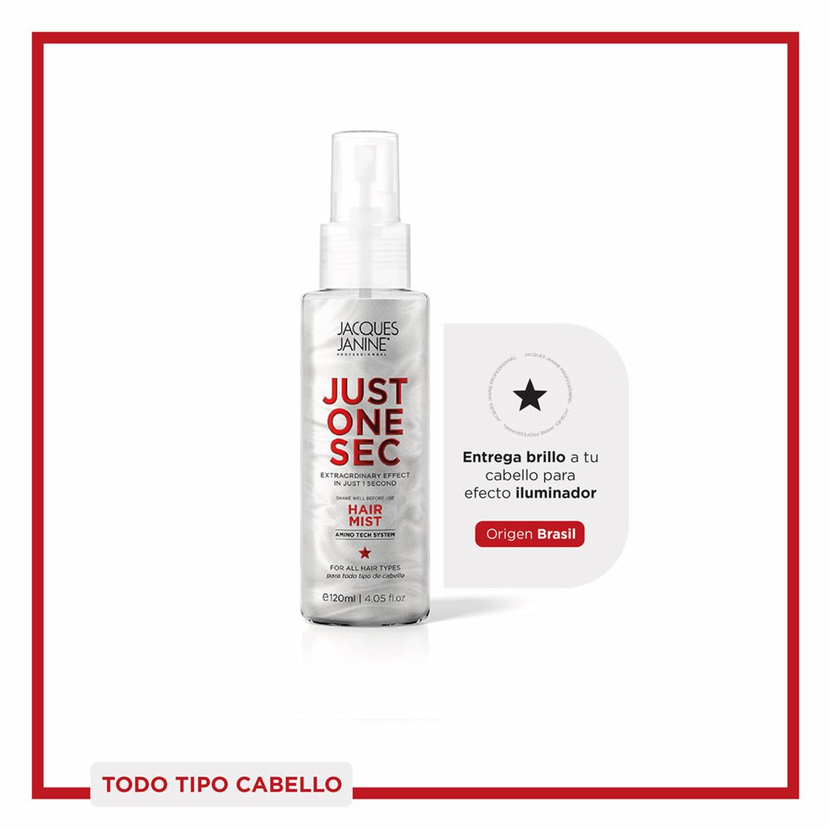 FLASH - Flash Serum alargador de pestañas + Spray Brillo Just One Min Jacques Janine