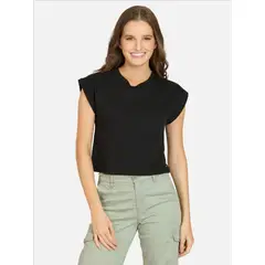 MAUI AND SONS - Polera MC Zafina Negro Mujer - Negro