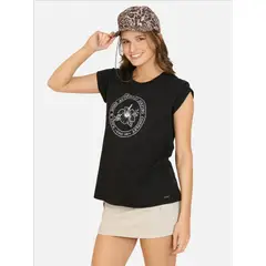 MAUI AND SONS - Polera MC Veyla Negro Mujer - Negro