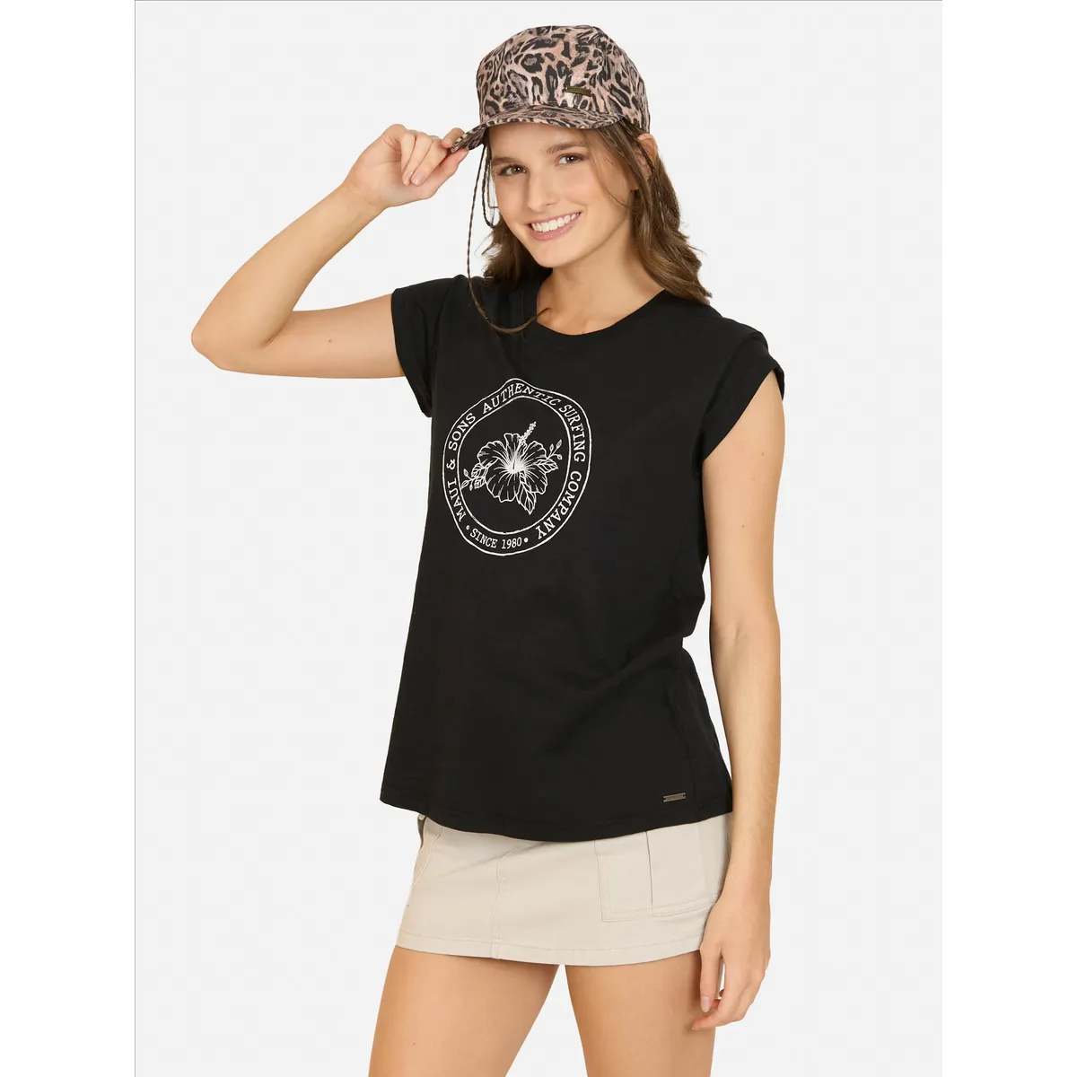 MAUI AND SONS - Polera MC Veyla Negro Mujer Maui And Sons - Negro