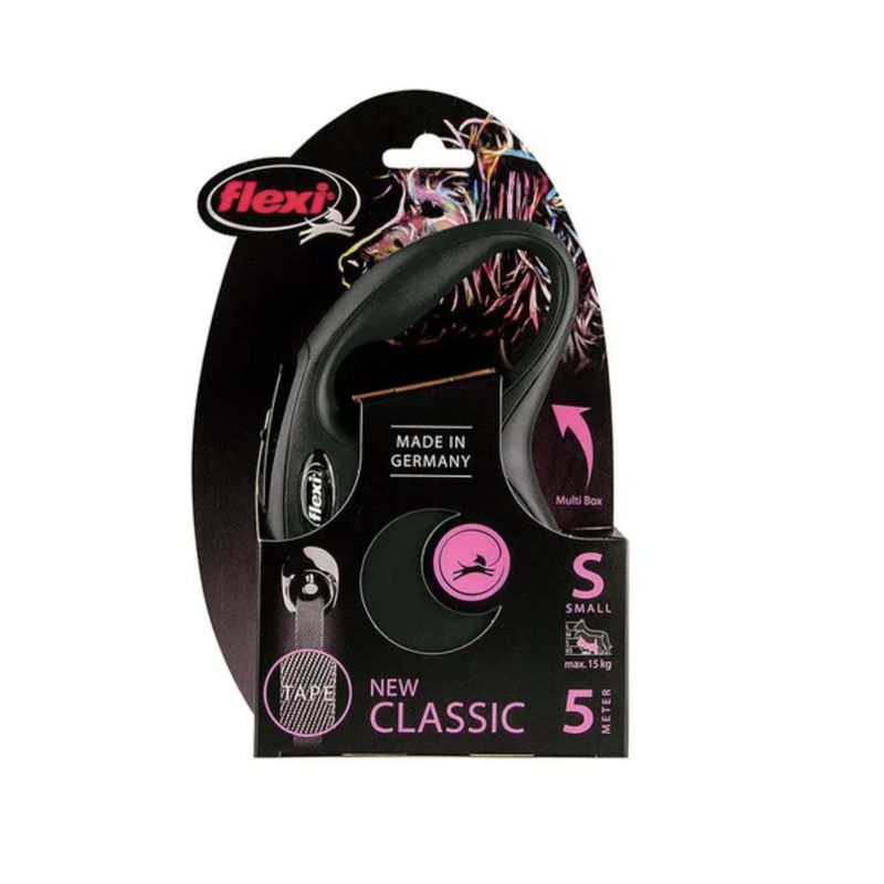 FLEXI - Correa Retráctil Para Perro Flexi Talla S Max15kg Negro