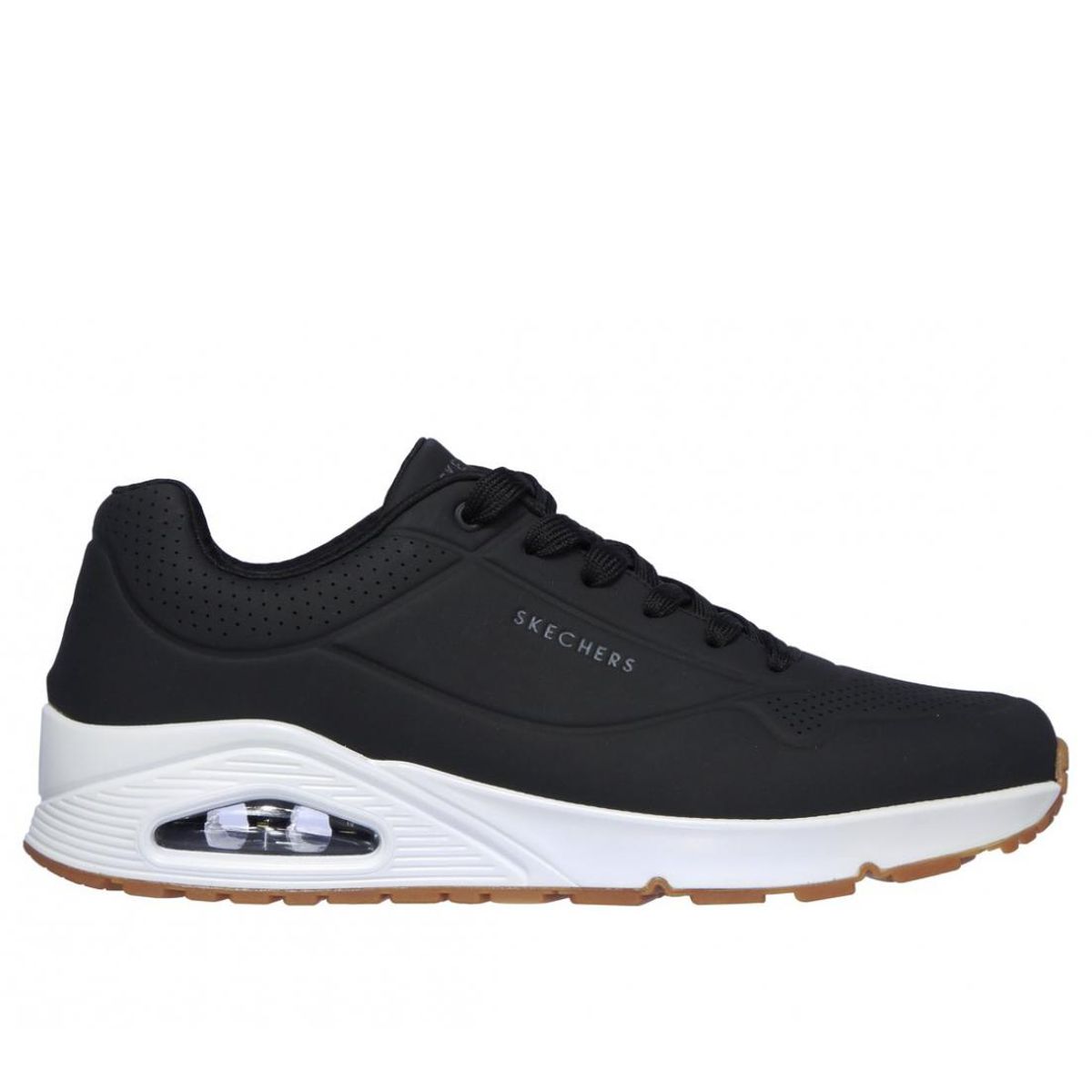 SKECHERS - Zapatillas Hombre Uno Stand On Air Dk Negro Blanco Skechers