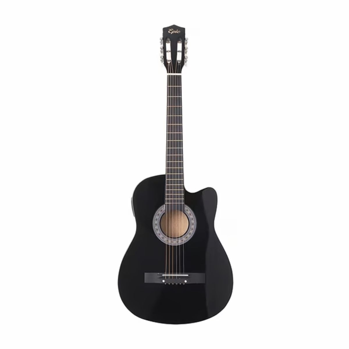 EPIC - Guitarra Electroacustica Epic 38 Pulgadas Negra + Amplificador de 5W