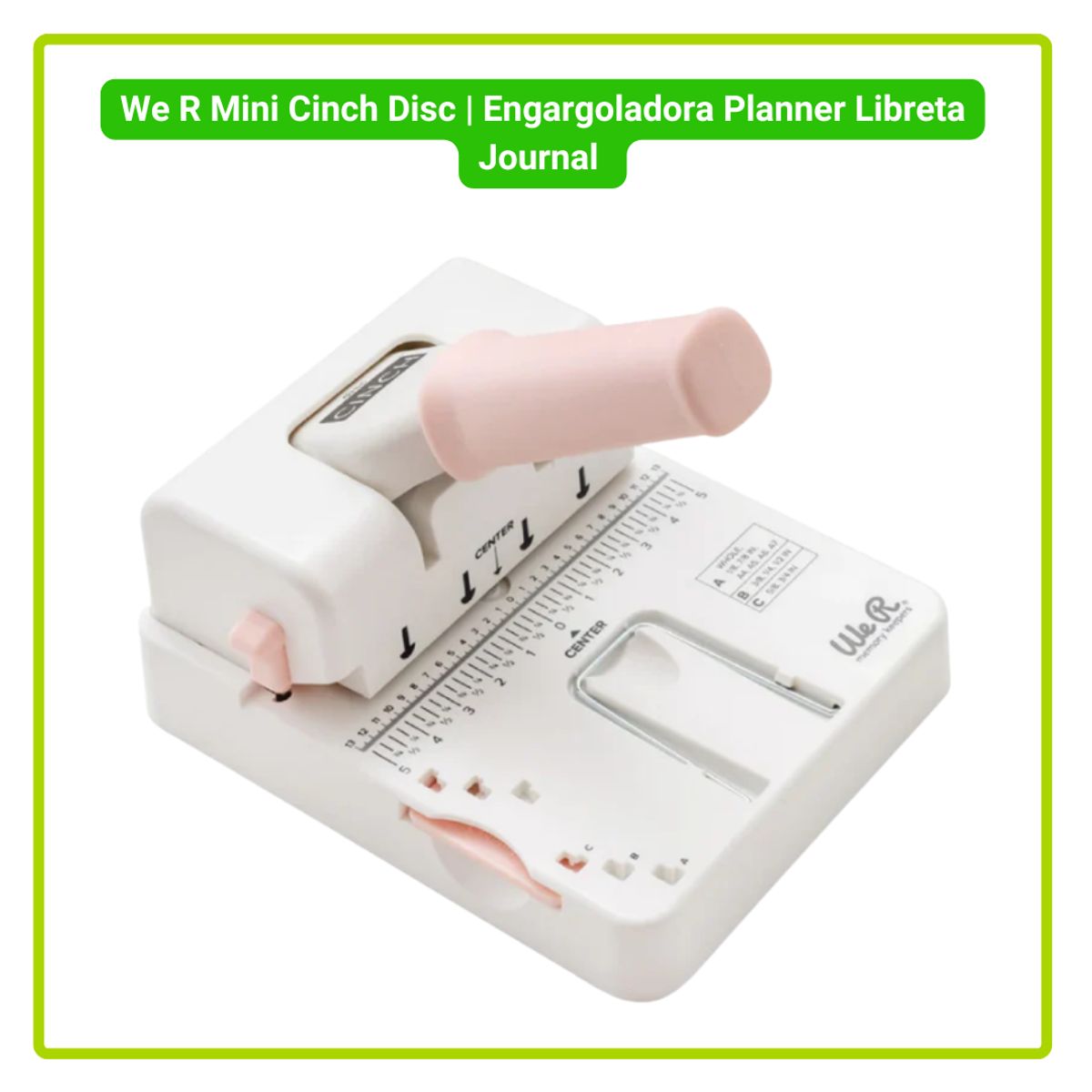 GENERICO - We R Mini Cinch Disc  Engargoladora Planner Libreta Journal