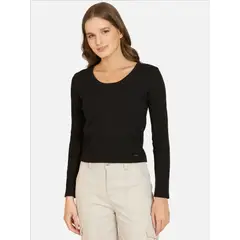 MAUI AND SONS - Polera ML Liora Negro Mujer - Negro