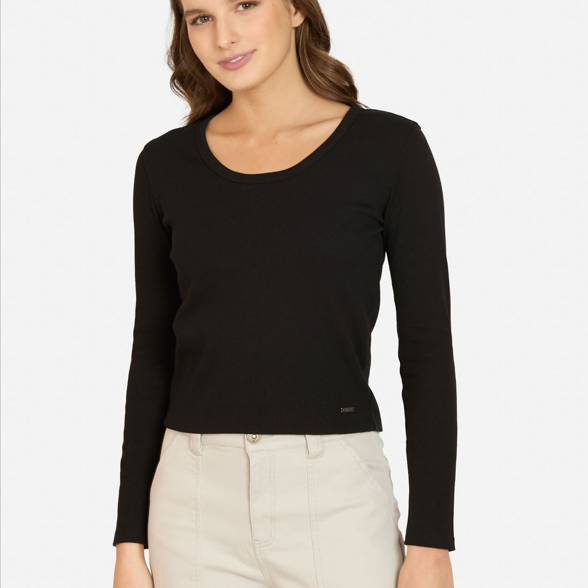 MAUI AND SONS - Polera ML Liora Negro Mujer Maui And Sons - Negro