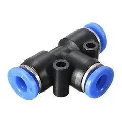 GENERICO - Conector Tee 8mm, Neumatico Bloqueo Antideslizante 3 Vias