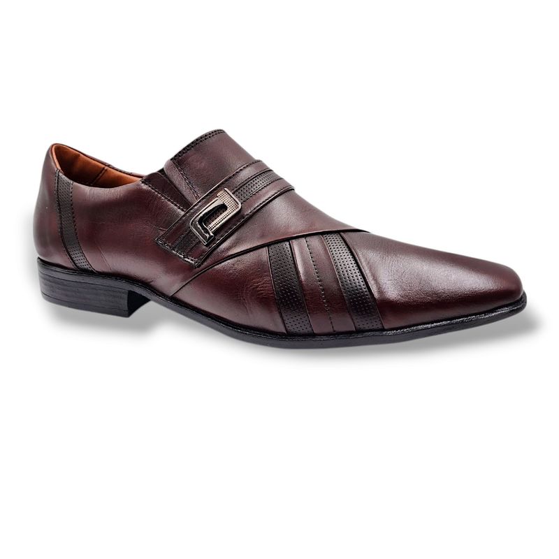 LEVURETT - Zapato Formal Hombre Cuero Marrón