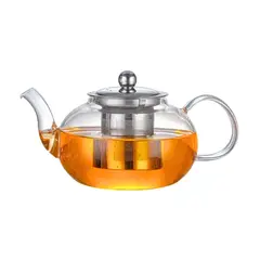 GENERICO - Tetera Borosilicato Vidrio Transparente Con Infusor 800 Ml