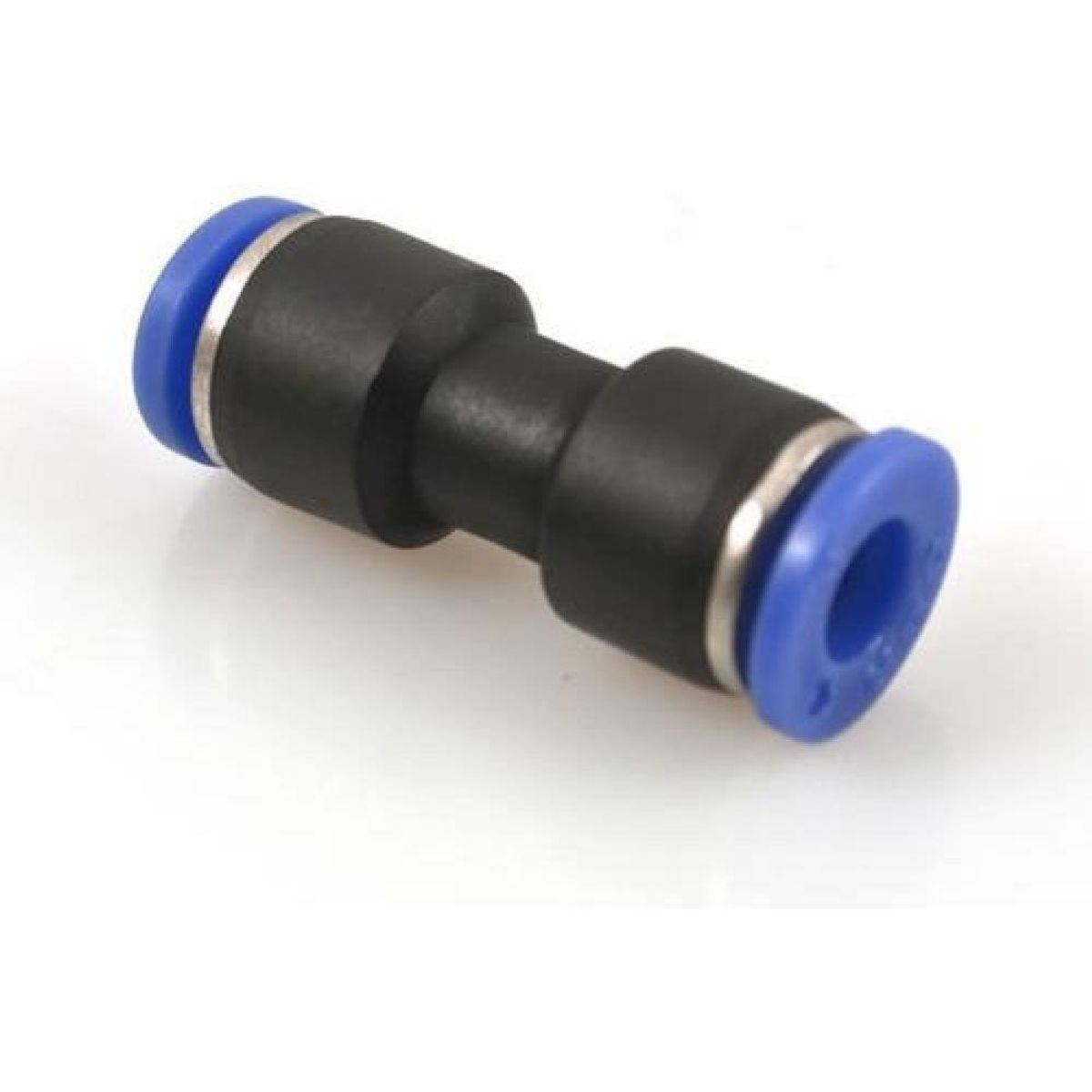 GENERICO - Conector Union Recto 8mm Neumatica Bloqueo Rapido 2 Vias - Negro