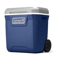 Cooler Hielera Con Ruedas 61 Litros 65 Qt Color Azul