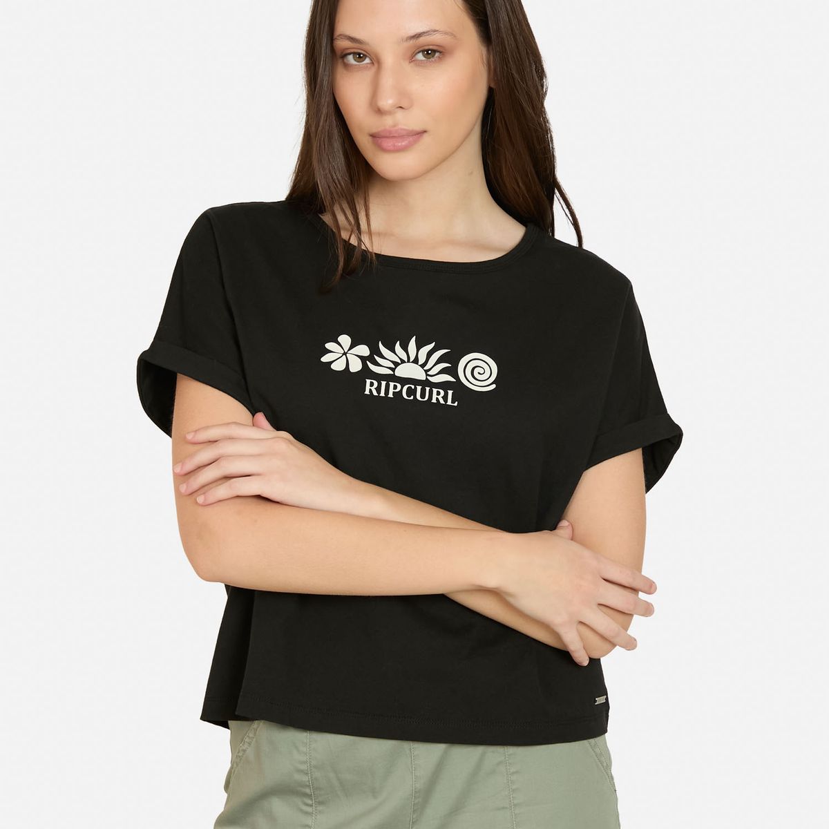 RIP CURL - Polera MC Lightpass Negro Mujer Rip Curl - Negro