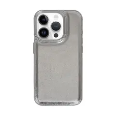 CELLBOX - Carcasa de Cuero Brillante Plateado para iPhone 12 Pro Max