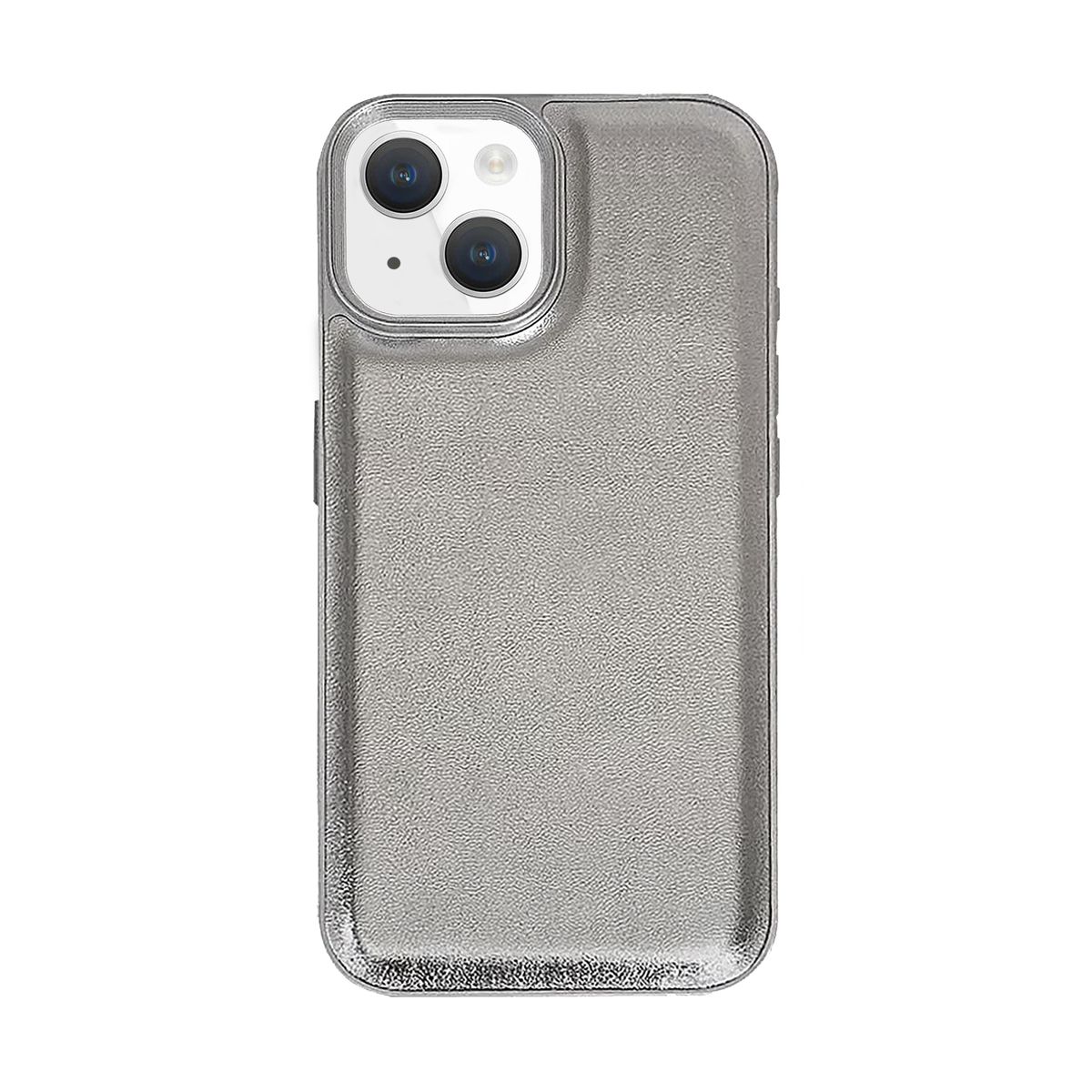 CELLBOX - Carcasa de Cuero Brillante Plateado para iPhone 13