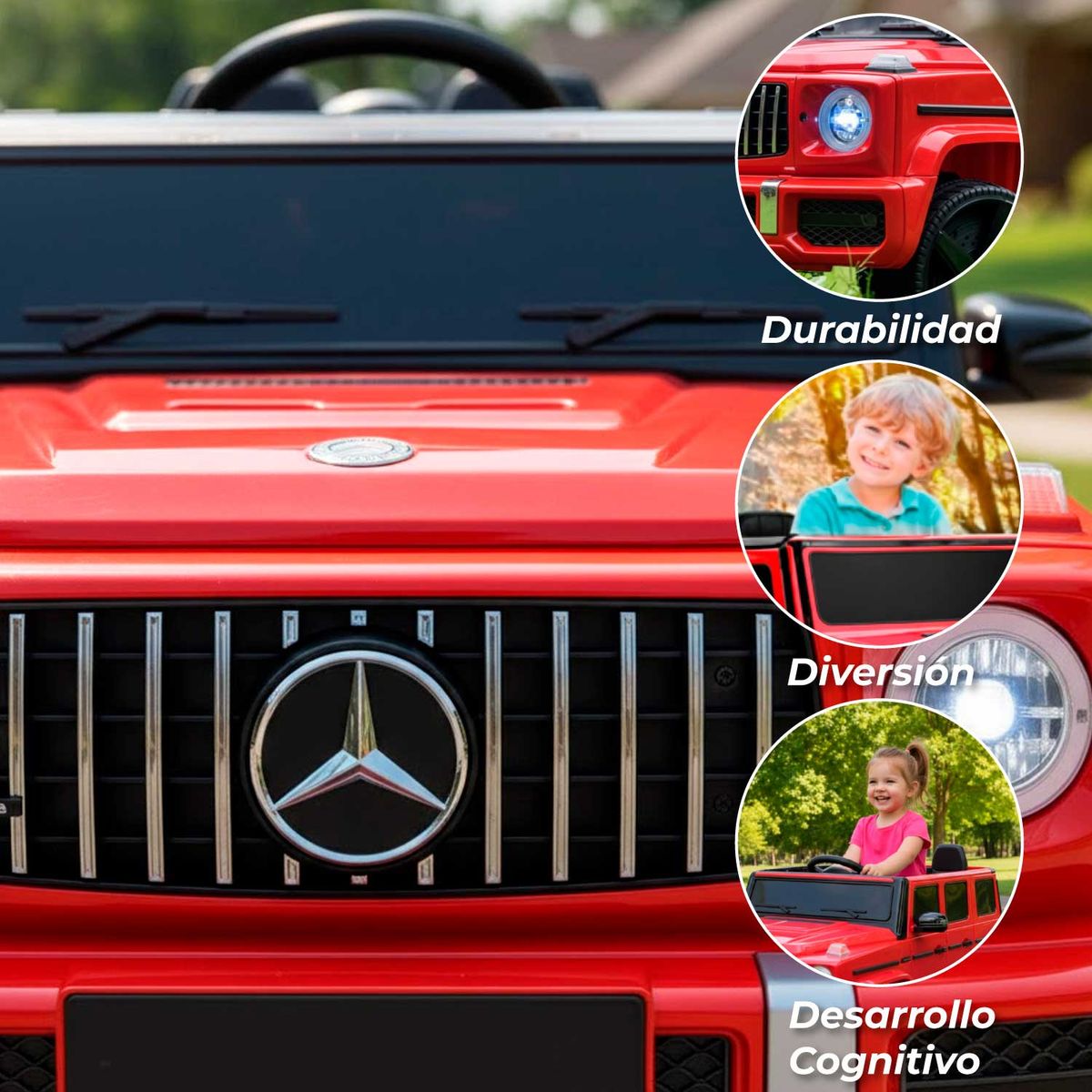 MUNDO ONLINE - Jeep Eléctrico XXL Mercedes Con Luz Sonido y Control