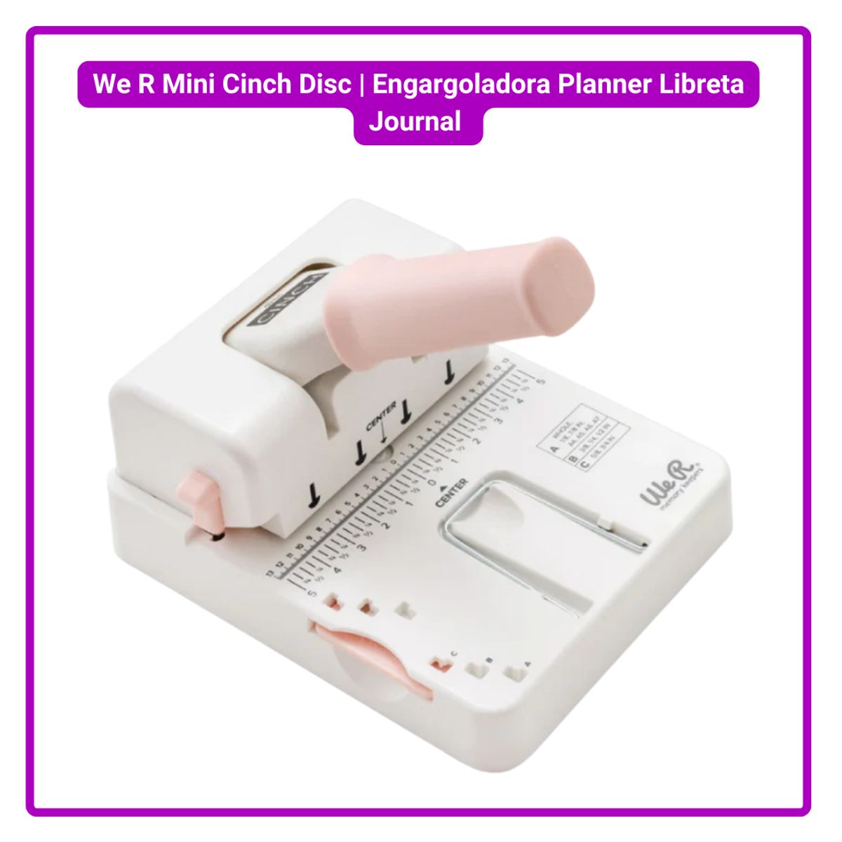 GENERICO - We R Mini Cinch Disc Engargoladora Planner Libreta Journal
