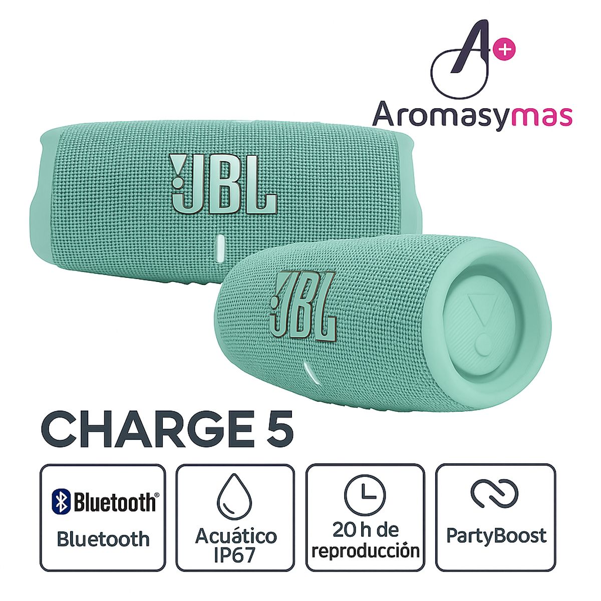 JBL - Parlante JBL Charge 5 Bluetooth Acuático - Teal