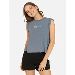 RIP CURL - Polera MC Skyride Azul Mujer - Azul