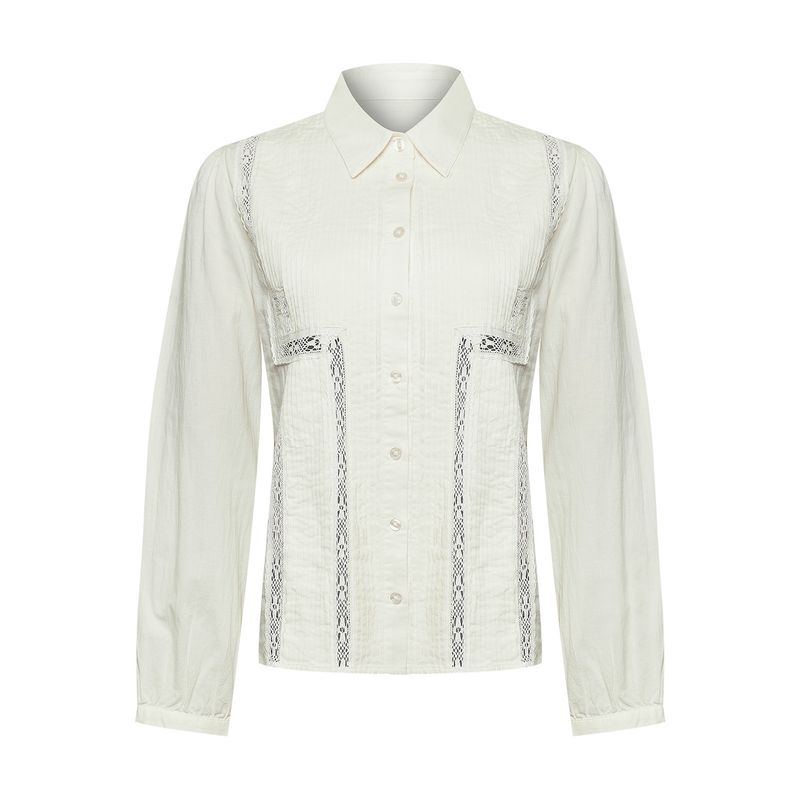 ROCKFORD - Blusa Algodón Orgánico Mujer Serpent Blanco ROCKFORD