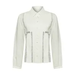 ROCKFORD - Blusa Algodón Orgánico Mujer Serpent Blanco