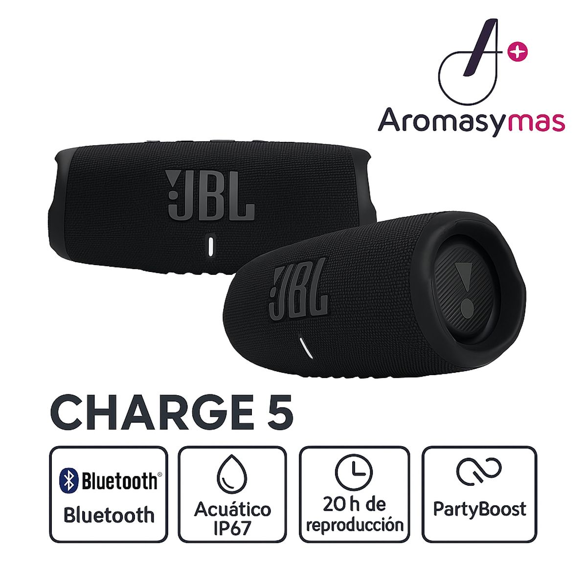 JBL - JBL Charge 5 Parlante Bluetooth Acuático Negro