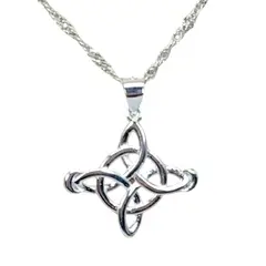 GENERICO - Collar Nudo de Bruja Plata Amuleto de Protección Ancestral