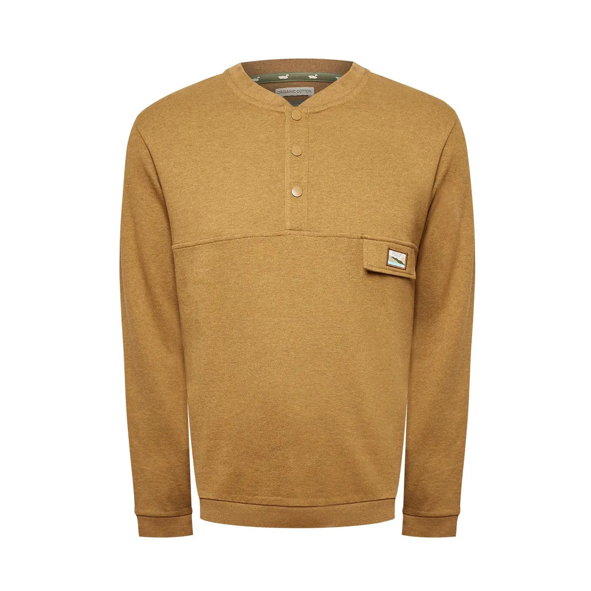 ROCKFORD - Polerón Algodón Orgánico Hombre Nomad Café ROCKFORD