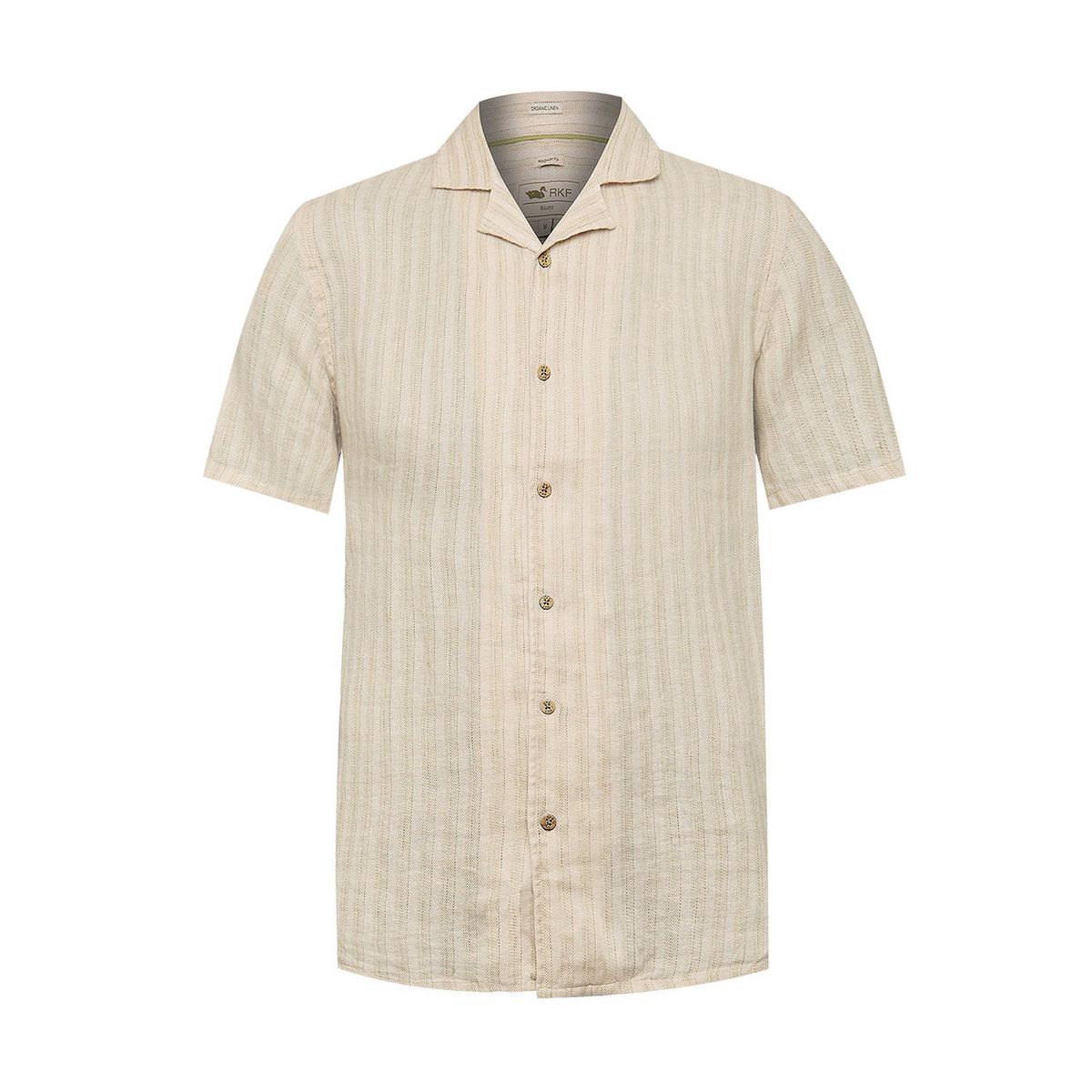 ROCKFORD - Camisa Lino Orgánico Hombre Duna Beige ROCKFORD