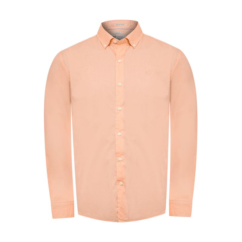 ROCKFORD - Camisa Algodón Orgánico Hombre Soft Naranjo ROCKFORD