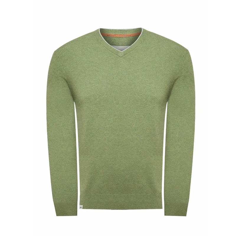 ROCKFORD - Sweater Fibras Recicladas Hombre Angriv Verde ROCKFORD