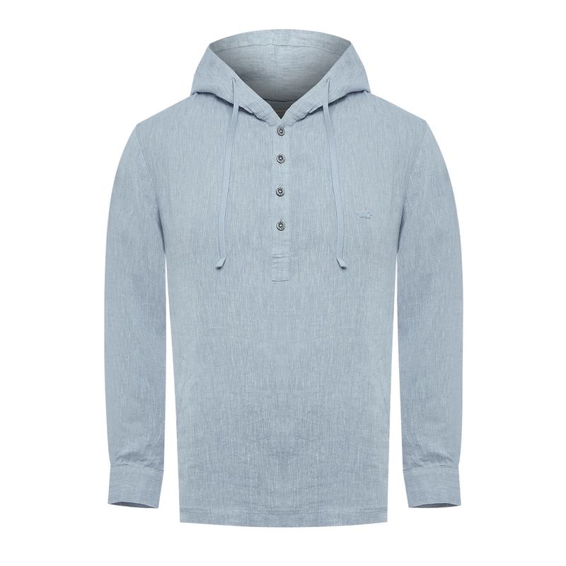 ROCKFORD - Polerón Lino Orgánico Hombre Linen Azul ROCKFORD