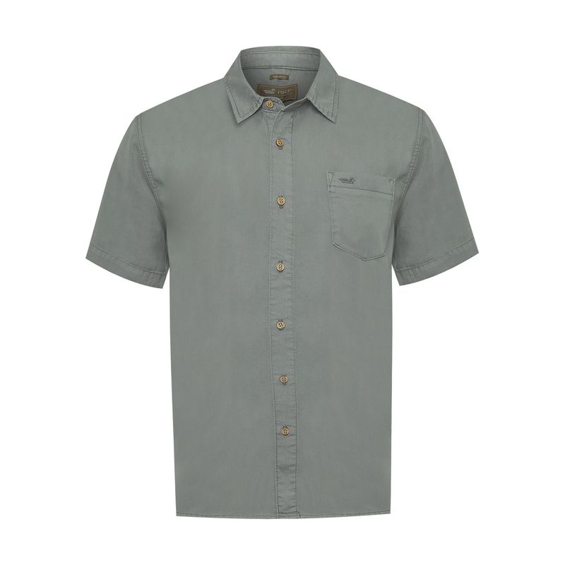 ROCKFORD - Camisa Tencel Hombre Verde ROCKFORD